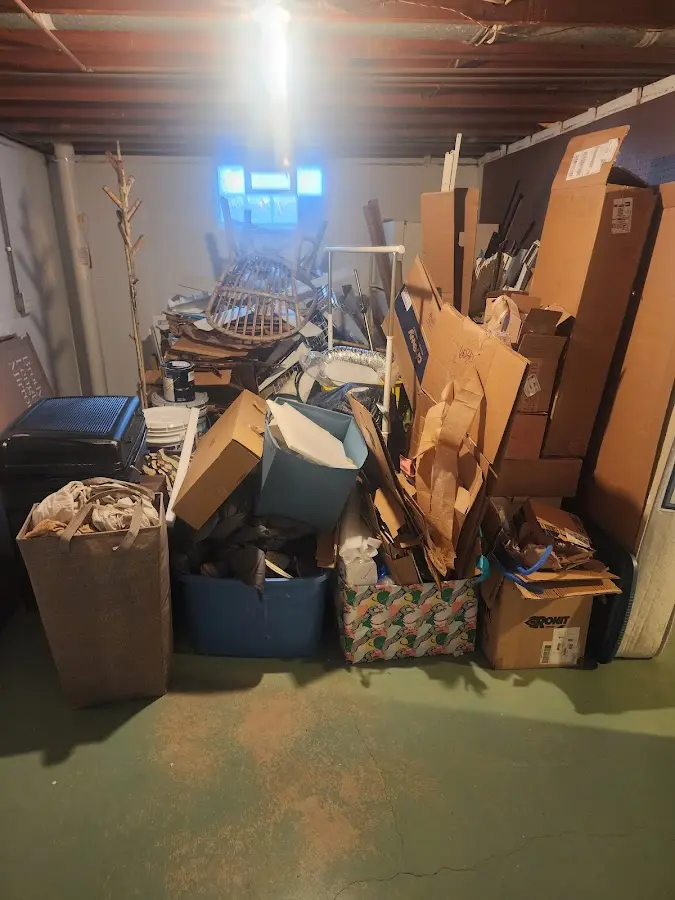 Roll-off dumpster container at job site for 20 Yard Dumpster Rental in Eden Prairie